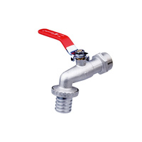 Zawór kulowy PERFEXIM PHA-009 mosiądz niklowany czerpalny, PN16 1/2'' GZ x przyłącze do węża, uchwyt: dźwignia