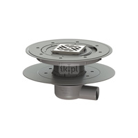 Wpust Classic DN50, odpł.boczny, z nasadką Variofix i kratką 95x95, podwójne uszczelnienie