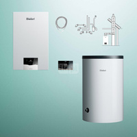 Pakiet - Kocioł gazowy jednofunkcyjny VAILLANT ecoTEC plus VC 20CS/1-5 kondensacyjny wiszący 2.8 - 21 kW + RegulatorsensoCOMFORT 720 + Zestaw powietrzno-spalinowy szachtowy + Zasobnik c.w.uVIH R 200/6 B