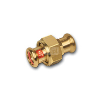 Śrubunek SANHA Press Solar trzyczęściowy, Cu, 22 mm x 2 mm (zw x zw)