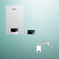 Pakiet - Kocioł gazowy dwufunkcyjny VAILLANT ecoTEC plus VCI 26CS/1-5 kondensacyjny wiszący 2.8 - 21 kW + Zestaw powietrzno-spalinowy + RegulatorsensoCOMFORT 720