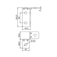 Kształtka MX2D profilu szer. 41mm XPMX2DMF