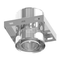 Płyta fundamentowa pośrednia z przejściem TWIN na DWECO 2.0 i zasysem powietrza JEREMIAS 205-DWETN1516 stal nierdzewna fi 100 mm