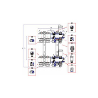 Rozdzielacz ogrzewania RUMET 71K 11 obwodowy