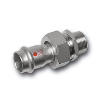 Śrubunek SANHA NiroTherm Industry z uszczelką trzyczęściowy, stal nierdzewna, 54 mm x 2'' (zw x GZ)