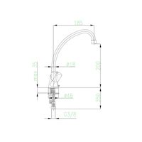 Bateria zlewozmywakowa stojąca KFA Armatura STANDARD, kolor chrom, mosiądz