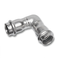 Kolano 90' SANHA NiroSan Press, stal nierdzewna, 22 mm (zw x zw)