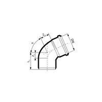 Kolano 45' MAGNAPLAST KG 2000 KGB, PP-md (zielony), DN 500 x DN 500 (wz x ww), do kanalizacji