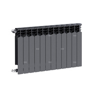 Grzejnik żeberkowy KFA Armatura G600F/12 aluminium, podłączenie boczne 672 x 966 mm, kolor grafit