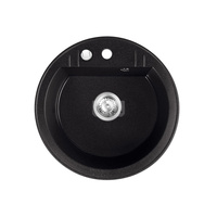 MEZZO II zlewozmywak granitowy 1-komorowy fi51, grafit