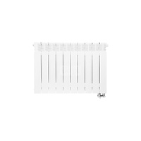 Grzejnik żeberkowy KFA Armatura G500F/D/10 aluminium, podłączenie dolne, prawe, kątowe 572 x 805 mm, kolor biały (RAL 9010)