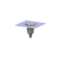 Wpust Practicus, DN50, odpł.pionowy, z nasadką Variofi i kratką szczel. / ramą nierdz. 120x120