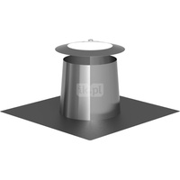 Przejście przez dach płaski stal nierdzewna z kołnierzem fi180mm