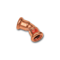 Łuk 45' SANHA Press Solar, Cu, 108 mm (zw x zw)