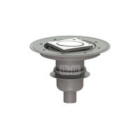 Wpust KESSEL Classic z 1 przyłączem DN 50, odpływ pionowy (zdejmowany), kratka 95x95mm stal nierdzewna