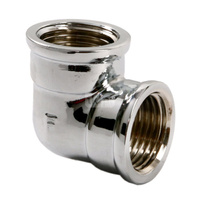 Kolano 90' FERRO, mosiądz (chrom), 1/2'' (GW)