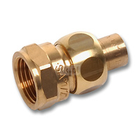 Śrubunek SANHA 4330G trzyczęściowy, brąz, 28 mm x 1'' (lut wewnętrzny x GW)