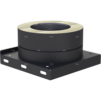 Płyta fundamentowa fi 200mm z odpływem skroplin w dół (nypel 1/2") lakierowana na czarno w dół (nypel 1/2") lakierowana na czarno