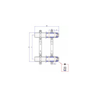 Rozdzielacz ogrzewania RUMET 70A 10 obwodowy