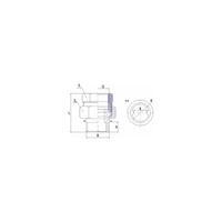 Śrubunek RUMET mosiądz 1 1/2'' x 1 1/2'' (gw x gz)