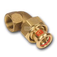 Śrubunek 45' SANHA Press Solar trzyczęściowy, Cu, 15 mm x 1/2'' (zw x GW)