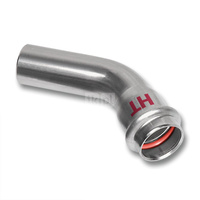 Łuk 45' SANHA NiroSan Press Industry, stal nierdzewna, 35 mm (zw x zz)