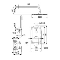 ZESTAW NATRYSKOWY HALIT PODTYNKOWY CHROM