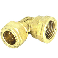 Kolano skręcane QIK Do rur miedzianych, mosiądz, 10 mm (złącze skręcane x złącze skręcane)