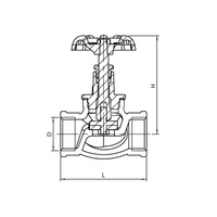 Zawór wodny KFA Armatura, żeliwo GW 3/4'' x GW 3/4