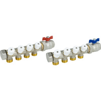 Zestaw podstawowy rozdzielacza do wody użytkowej ADM 214, G1'', 4 punkty poboru