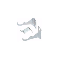 Komplet wsporników KFA Armatura, stal nierdzewna, kolor biały RAL9010 do grzejników