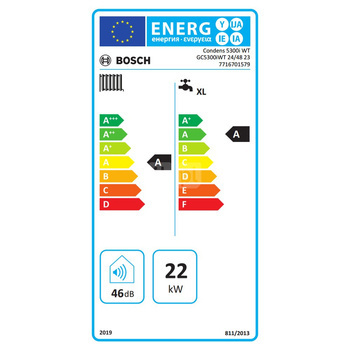 Kocioł gazowy dwufunkcyjny BOSCH TERMOTECHNIKA Condens GC5300iW 24/48 kondensacyjny wiszący 23.5 kW