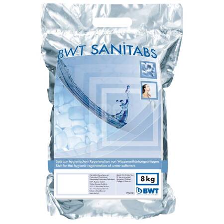 BWT SANITABS - sól w tabletkach do regeneracji i dezynfekcji złoża (w opak. 8 kg)