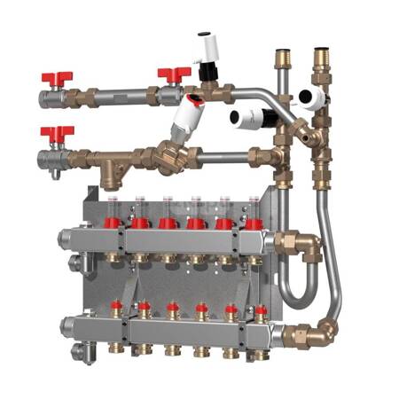 Danfoss Distribution unit, Type SGCi-CDM, 9 connections, ICON controller 24V, flow meter, zone valve, TWA 24V