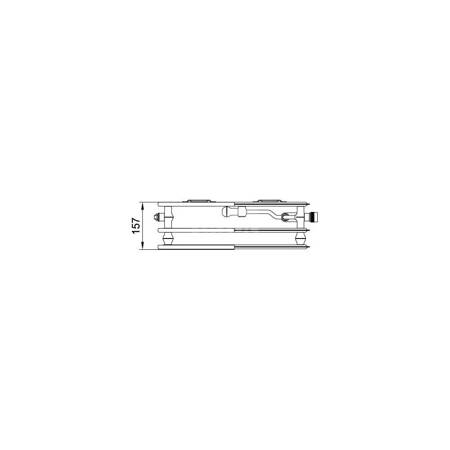 Grzejnik płytowy KERMI X2 Line-Vplus typ 30, lewy, wym. 405/1405mm, kolor biały, moc 1350W