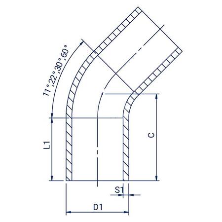 Łuk 22 st. PE100 SDR11 140x12,7