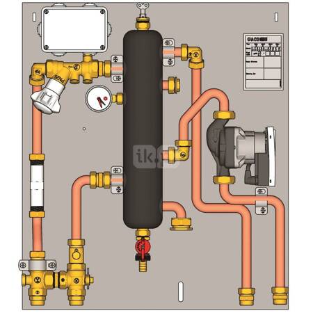 MODUŁ OBSŁUGI SYSTEMÓW C.O. 1 STREFA BEZPOŚREDNIA 1 POMPA 3/4"700x750x 110-141