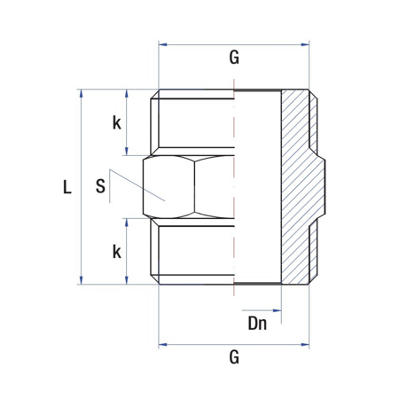 Nypel RUMET mosiądz 3/8'' x 3/8'' (GZ x GZ), z uszczelką