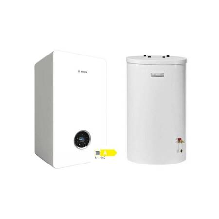 Pakiet - Kocioł gazowy jednofunkcyjny BOSCH TERMOTECHNIKA CONDENS GC5700iW15P kondensacyjny wiszący 16,1 kW + Czujnik c.w.u. + Zasobnik c.w.u WST120-5O