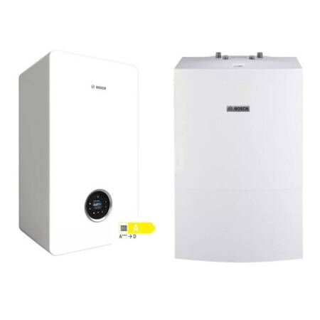 Pakiet - Kocioł gazowy jednofunkcyjny BOSCH TERMOTECHNIKA CONDENS GC5700iW24P kondensacyjny wiszący 25,2 kW + Czujnik c.w.u. + Zasobnik c.w.u WD160B