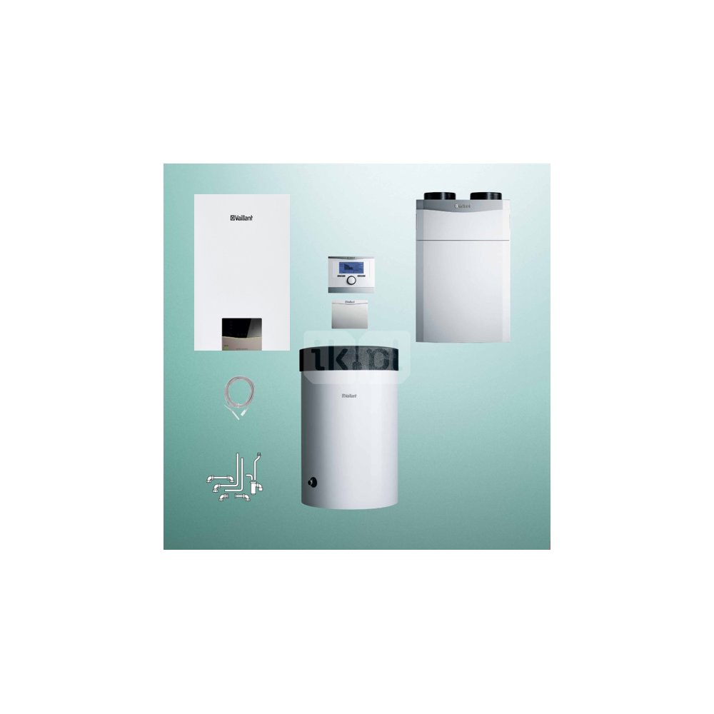 Pakiet - Kocioł gazowy jednofunkcyjny VAILLANT ecoTEC exclusive VC 20CS/1-7 kondensacyjny wiszący 2.8-21.0 kW + Regulator sensoCOMFORT 720 + Rekuperator recoVAIR 360/4E + Moduł sterowania VR 921 + Zasobnik c.w.u VIH R 150/6 M