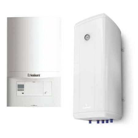 Pakiet - Kocioł gazowy jednofunkcyjny VAILLANT ecoTEC pro VC 186/5-3 kondensacyjny wiszący 5.7-20.0 kW + Czujnik c.w.u. + Zasobnik c.w.u Vulcan 100L wiszący