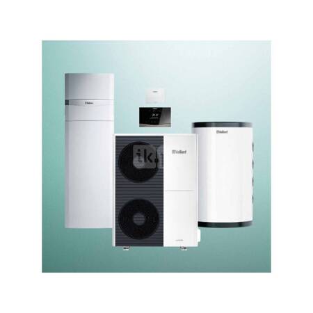 Pakiet Systemowy OZE - Pompa ciepła powietrzna powietrze-woda monoblok VAILLANT VWL 105/6A aroTHERM plus 9.2 kW 400 V + Centrala grzewcza uniTOWER VIH QW 190/6E + Zasobnik buforowy VPS R 100/1M + Regulator sensoCOMFORT VRC 720