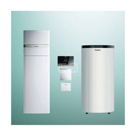 Pakiet systemowy OZE - Pompa ciepła gruntowa solanka-woda VAILLANT VWF 118/4 flexoCOMPACT 11.2 kW 400 V + Regulator sensoCOMFORT VRC 720 + Zasobnik buforowy VPS R 100/1M + Moduł komunikacji internetowej VR 940f