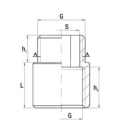 Przedłużka RUMET mosiądz 1/2'' x 1/2'' (GW x GZ), 30 mm