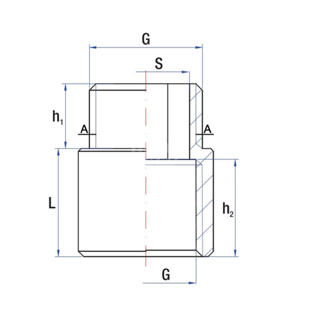 Przedłużka RUMET mosiądz 3/4'' x 3/4'' (GW x GZ), 20 mm