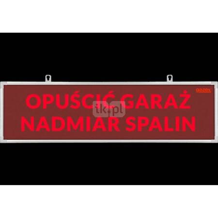 Tabl. ostrzeg. TP-4.As/H1 "NIE WCHODZIĆ NADMIAR SPALIN", wbud cicha syren, zasil 12V