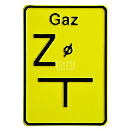 Tabliczka oznaczeniowa z aluminium "Z" (zasuwa, gaz)