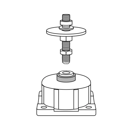 ZNA 16-24 - zestaw nóżek antywibracyjnych do pomp ciepła o mocy 16-24
