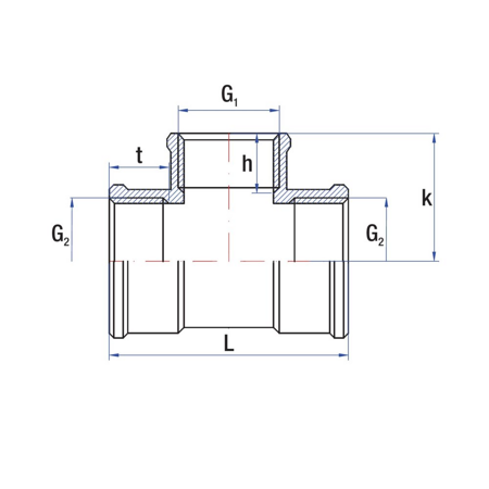 Złącze trójnik redukcja RUMET Mosiądz 5/4'' x 1'' x 5/4'' (GW x GW x GW)